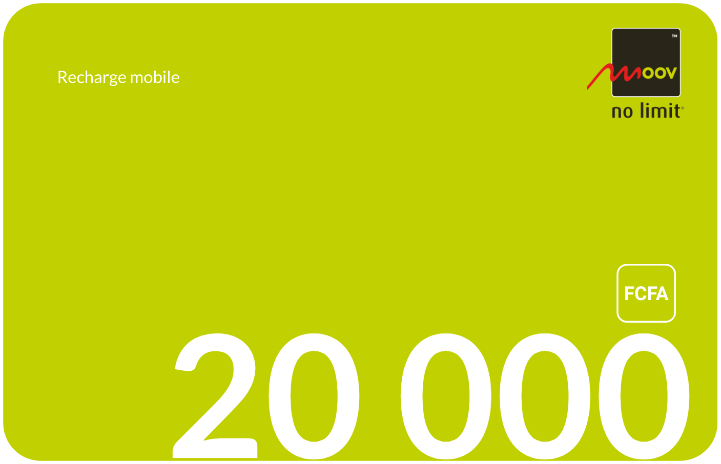 Recharge 20000 Fcfa