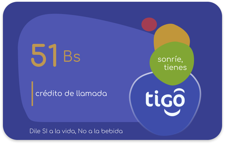 Recharge Tigo Bolivie 51 Bs