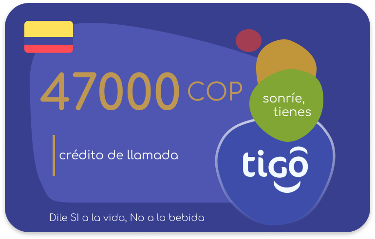 Recharge Tigo 47 000 COP
