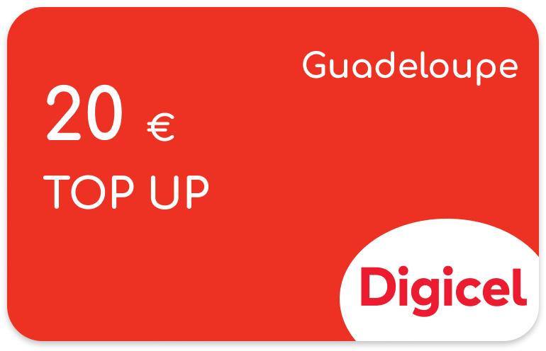 Recarga Digicel Guadalupe 22,60 €